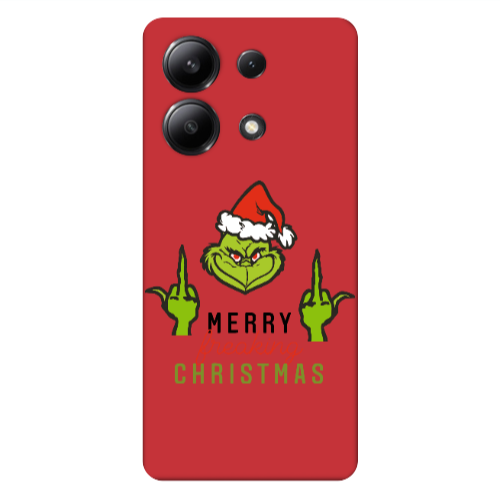 Xiaomi Redmi Note 13 4G Merry Christmas44 Red Colored Silicone TPU Θήκη
