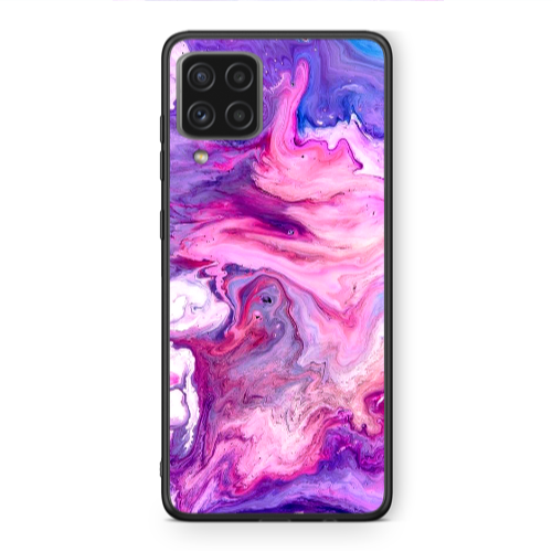 Samsung A22 4G Marble art Black Glossy Θήκη