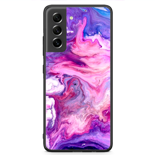 Samsung S21 FE Marble art Black Glossy Θήκη