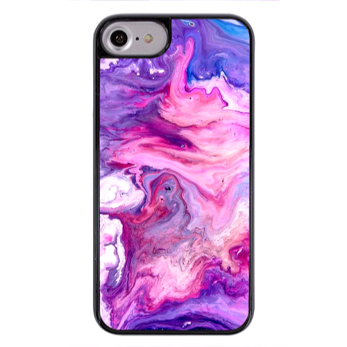 Apple iPhone 7 Marble art Black Glossy Θήκη