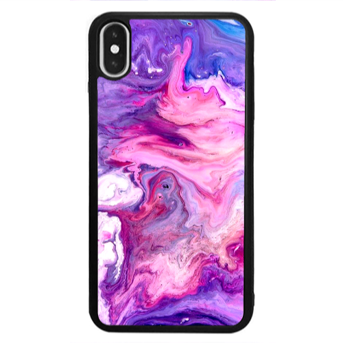 Apple iPhone Xs Marble art Black Glossy Θήκη