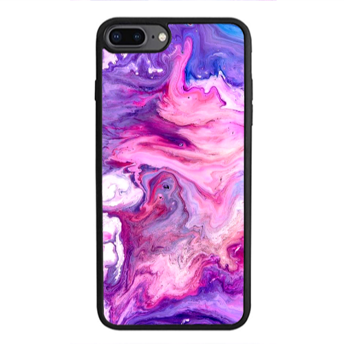 Apple iPhone 7 Plus Marble art Black Glossy Θήκη
