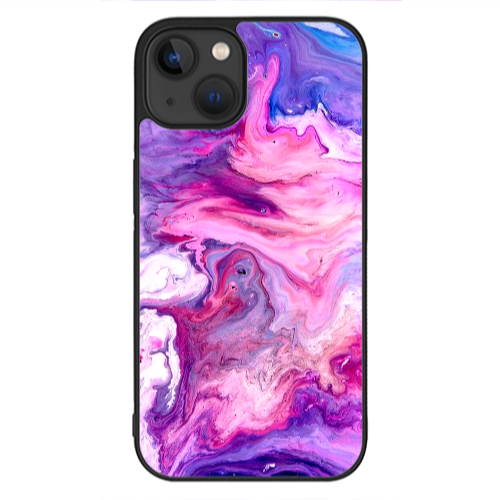 Apple iPhone 13 Mini Marble art Black Glossy Θήκη