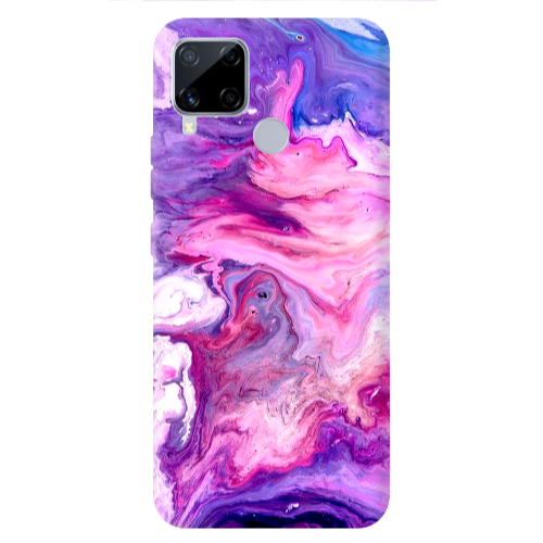 Realme C25S Marble art Transparent Silicone TPU Θήκη