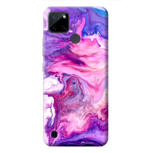 Realme C25Y Marble art Transparent Silicone TPU Θήκη