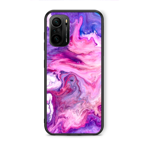 Xiaomi Poco F3 Marble art Black Glossy Θήκη