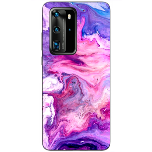 Huawei P40 Pro Marble art Transparent Silicone TPU Θήκη