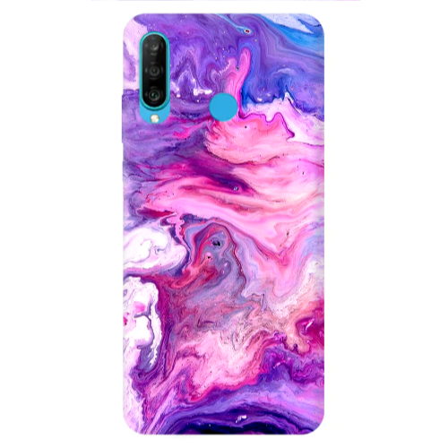 Huawei P30 Lite Marble art Transparent Silicone TPU Θήκη