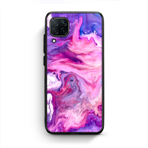 Huawei P40 Lite Marble art Black Glossy Θήκη