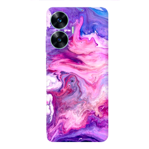 Realme C55 Marble art Transparent Silicone TPU Θήκη
