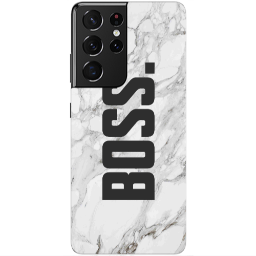 Samsung S21 Ultra Marble Boss Transparent Silicone TPU Θήκη