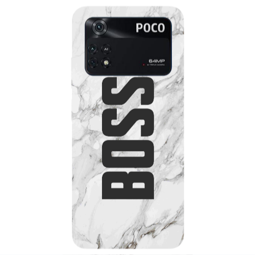Xiaomi Poco M4 Pro 4G Marble Boss Transparent Silicone TPU Θήκη