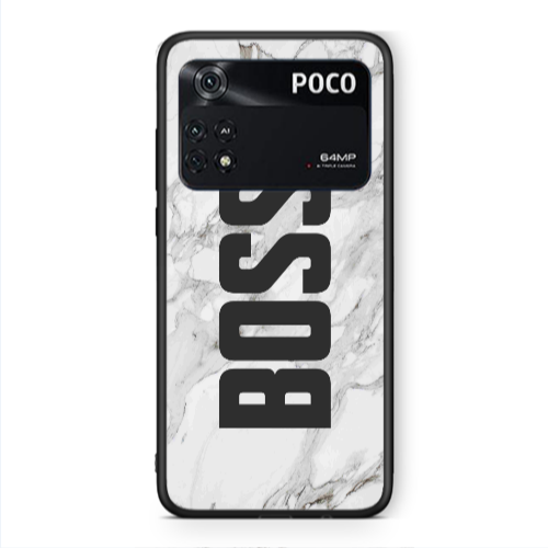 Xiaomi Poco M4 Pro 4G Marble Boss Black Glossy Θήκη