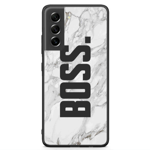 Samsung S21 FE Marble Boss Black Glossy Θήκη