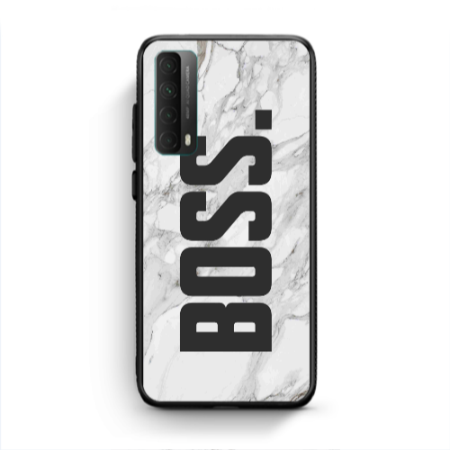 Huawei P Smart 2021 Marble Boss Black Glossy Θήκη