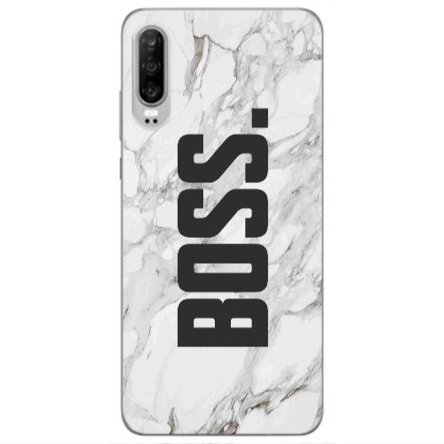 Huawei P30 Marble Boss Transparent Silicone TPU Θήκη