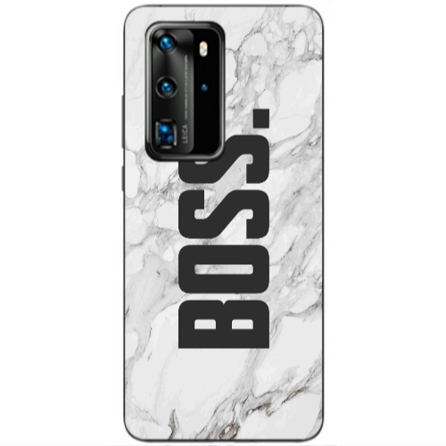 Huawei P40 Pro Marble Boss Transparent Silicone TPU Θήκη