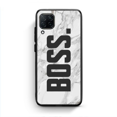 Huawei P40 Lite Marble Boss Black Glossy Θήκη