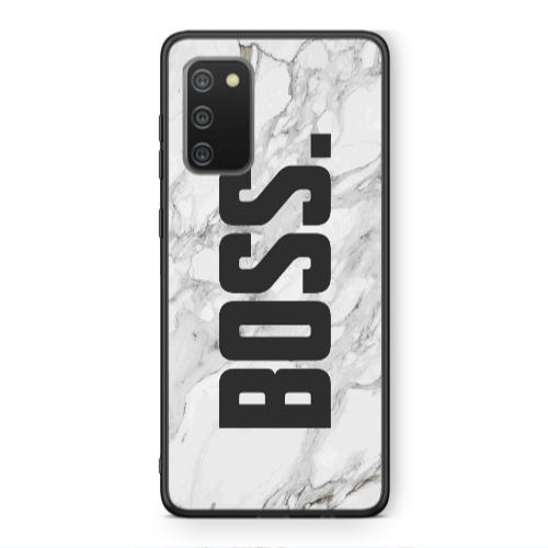Samsung A02s Marble Boss Black Glossy Θήκη