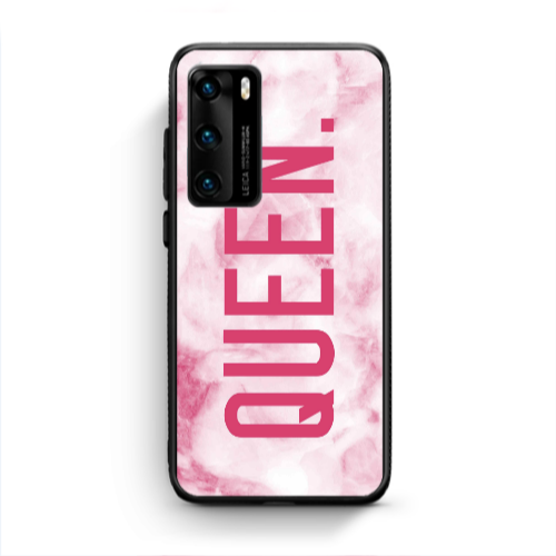 Huawei P40 Marble Queen Black Glossy Θήκη