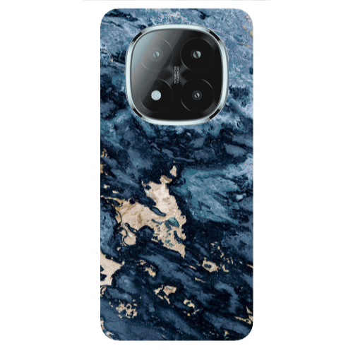 Xiaomi Redmi Note 14 Pro + 5g Marble Blue Gold  Transparent Silicone TPU Θήκη