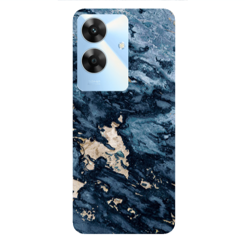 Realme Note 60 Marble Blue Gold  Transparent Silicone TPU Θήκη