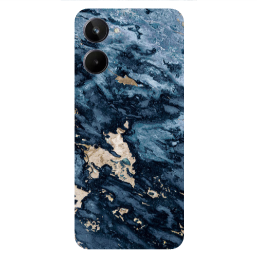 Realme 10 Marble Blue Gold  Transparent Silicone TPU Θήκη