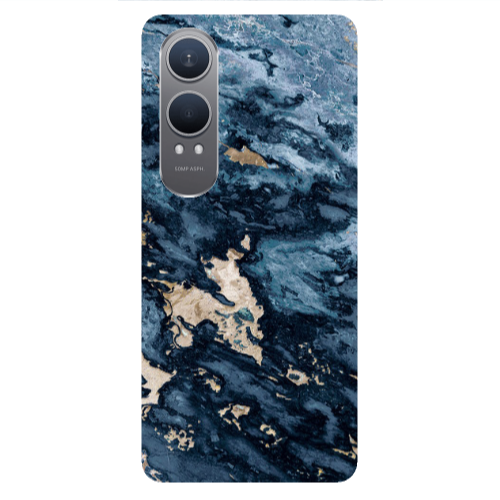 Oneplus Nord Ce 4 lite Marble Blue Gold  Transparent Silicone TPU Θήκη