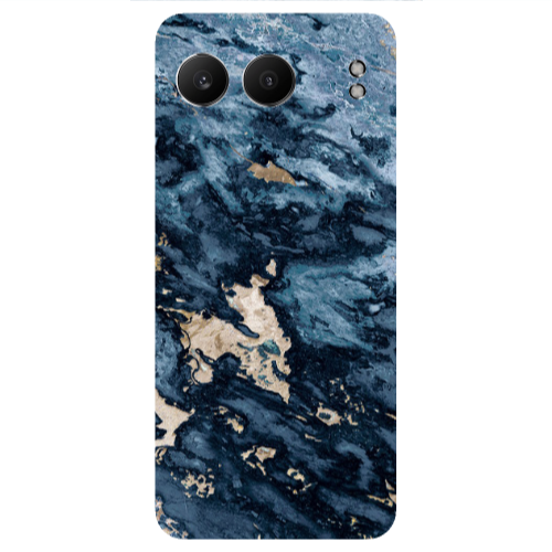 Oneplus Nord 4 Marble Blue Gold  Transparent Silicone TPU Θήκη