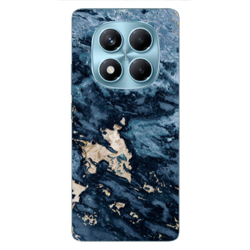Xiaomi Redmi Note 14 Pro Marble Blue Gold  Transparent Silicone TPU Θήκη