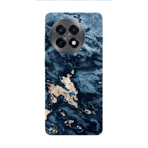 Oneplus 13 5G Marble Blue Gold  Transparent Silicone TPU Θήκη