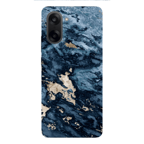 Oneplus Nord CE 5 Marble Blue Gold  Transparent Silicone TPU Θήκη