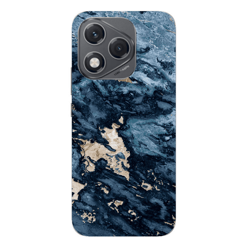 Honor 400 Lite Marble Blue Gold  Transparent Silicone TPU Θήκη