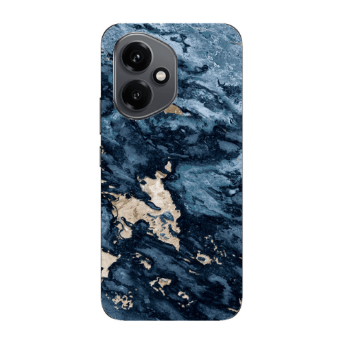 Honor Magic 400 Marble Blue Gold  Transparent Silicone TPU Θήκη