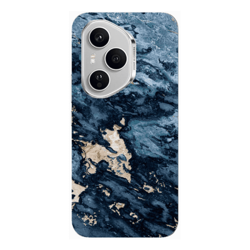 Honor Magic 400 Pro Marble Blue Gold  Transparent Silicone TPU Θήκη
