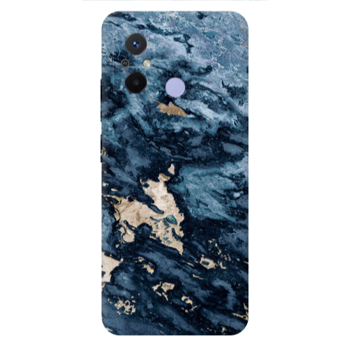 Xiaomi Redmi 12C Marble Blue Gold  Transparent Silicone TPU Θήκη