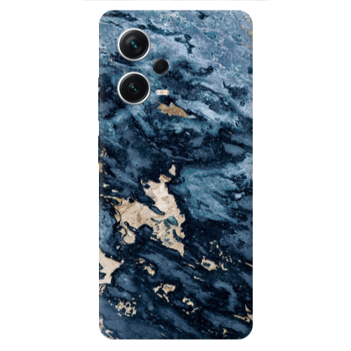 Xiaomi Redmi Note 12 5G Marble Blue Gold  Transparent Silicone TPU Θήκη