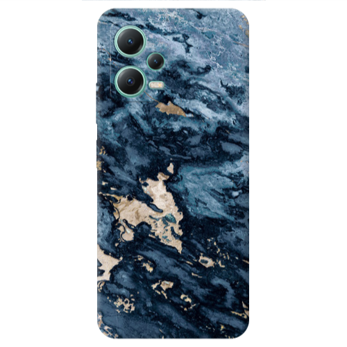 Xiaomi Redmi Note 12 Pro Plus 5G Marble Blue Gold  Transparent Silicone TPU Θήκη