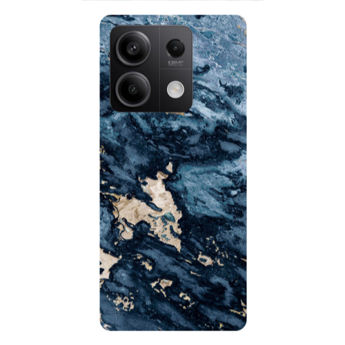 Xiaomi Redmi Note 13 5G Marble Blue Gold  Transparent Silicone TPU Θήκη