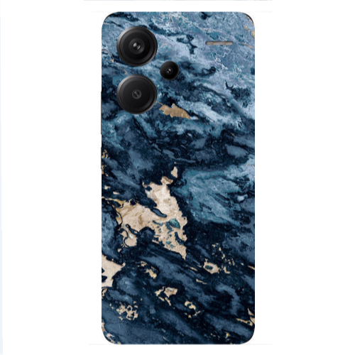 Xiaomi Redmi Note 13 Pro+ 5G  Marble Blue Gold  Transparent Silicone TPU Θήκη