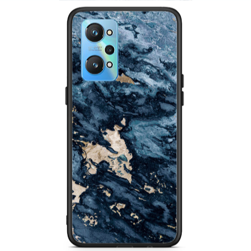 Realme Gt Neo 2 Marble Blue Gold  Black Glossy Θήκη