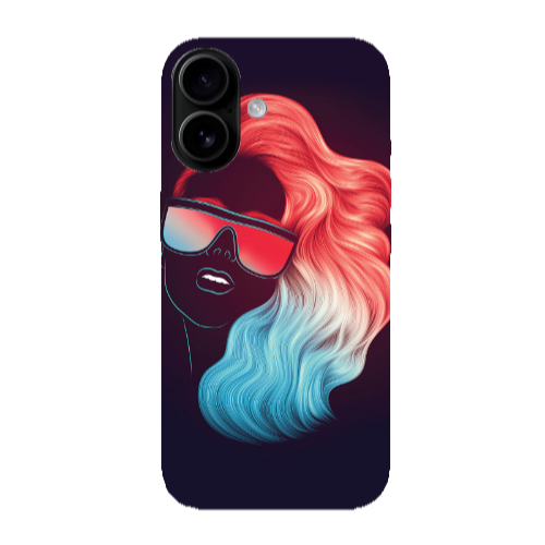 Apple Iphone 16 plus Girl with glasses Transparent Silicone TPU Θήκη