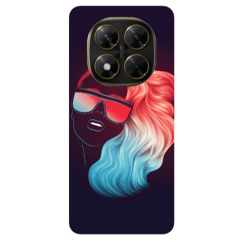 Xiaomi Poco X7 Girl with glasses Transparent Silicone TPU Θήκη