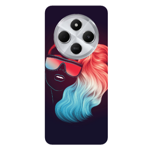 Xiaomi Redmi 14c Girl with glasses Transparent Silicone TPU Θήκη