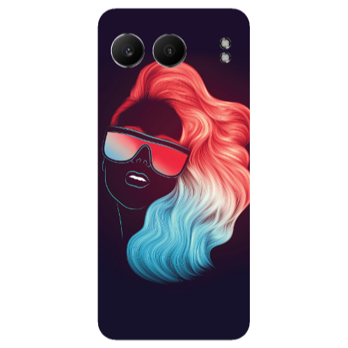Oneplus Nord 4 Girl with glasses Transparent Silicone TPU Θήκη
