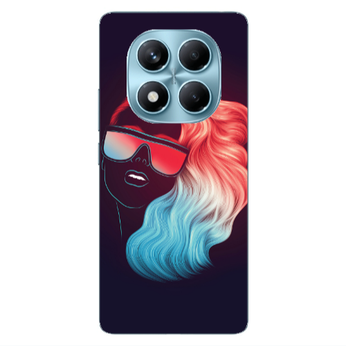 Xiaomi Redmi Note 14 Pro Girl with glasses Transparent Silicone TPU Θήκη