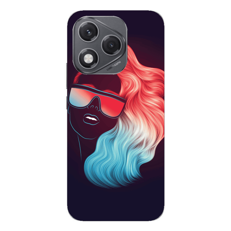 Honor 400 Lite Girl with glasses Transparent Silicone TPU Θήκη