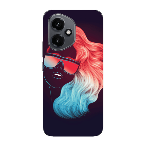 Honor Magic 400 Girl with glasses Transparent Silicone TPU Θήκη