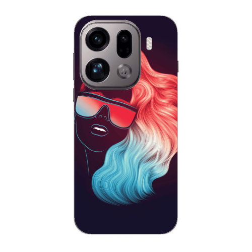 Oppo Find X9 Pro Girl with glasses Transparent Silicone TPU Θήκη