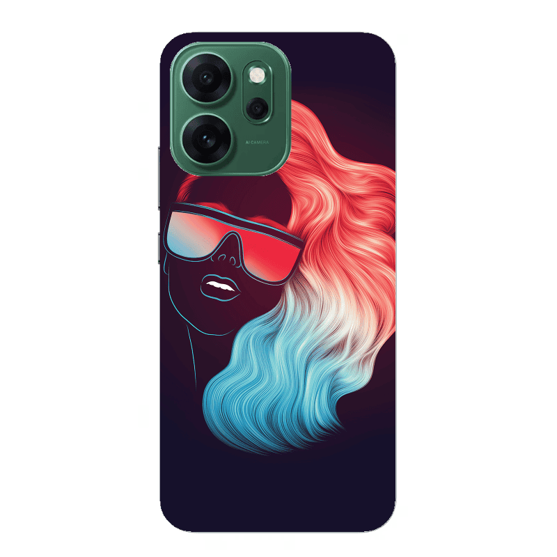 Oppo 14 F Girl with glasses Transparent Silicone TPU Θήκη
